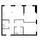 2 комнатная квартира 57,2 м² в ЖК Савин парк, дом корпус 10 - планировка