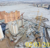 Ход строительства дома 12, 1 этап в Микрорайон Нанжуль-Солнечный -