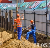Ход строительства дома 1 в ЖК Вэйвер -