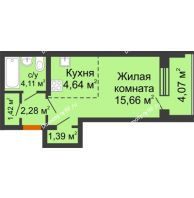 Студия 31,94 м² в ЖК Суворов-Сити, дом 2 очередь секция 1-5 - планировка