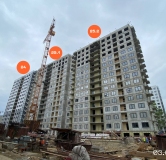 Ход строительства дома 25 в ЖК Авиатоr -