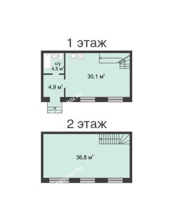 3 комнатная квартира 75,7 м² в Микрогород Стрижи, дом 2 типа