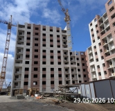 Ход строительства дома № 57, 2 этап, секция 3,4,5 в ЖК Перемена -