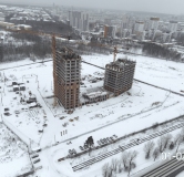 Ход строительства дома 1 в ЖК Голос Заря -