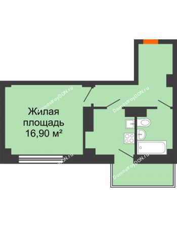 1 комнатная квартира 37,82 м² в ЖК Сокол Градъ, дом Литер 6