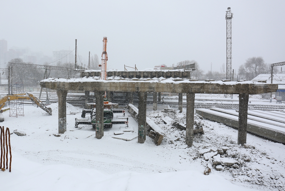 Муниципалитет Воронежа опубликовал снимки демонтированного пролета виадука на 9 Января