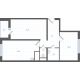 2 комнатная квартира 54,2 м² в ЖК Левенцовка парк, дом Корпус 8-12.2 - планировка