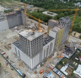 Ход строительства дома № 107, корпус 1 (ГП-74) в ЖК Беринг -