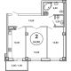 2 комнатная квартира 64,9 м² в ЖК Лебедь, дом № 50 - планировка