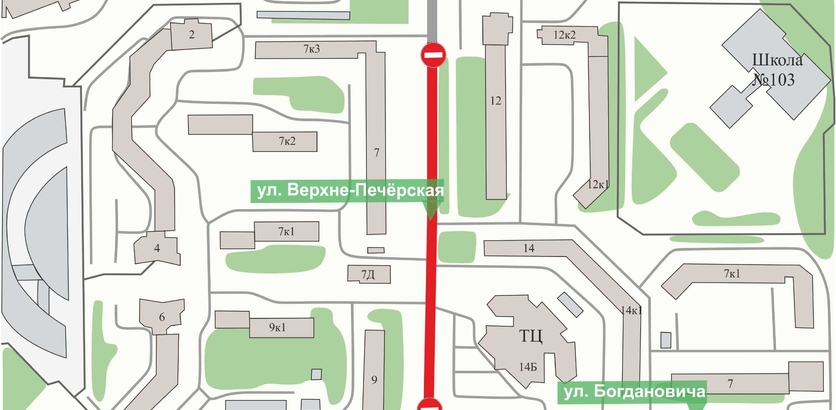 Часть улицы улицы Верхне-Печерской в Нижнем Новгороде перекрыли до 1 ноября - фото 1