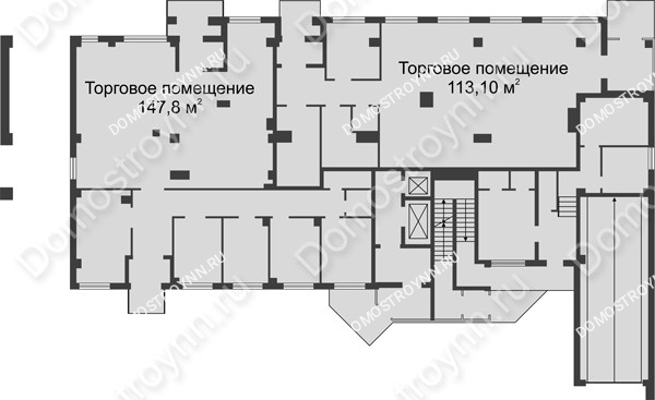 ЖК Каскад на Сусловой - планировка 1 этажа