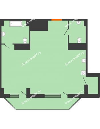 1 комнатная квартира 74,34 м² - ЖК Graff Суворов